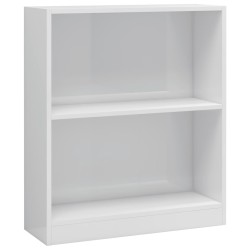 vidaXL Estantería madera contrachapada blanco brillante 60x24x74,5 cm
