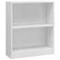 vidaXL Estantería madera contrachapada blanco brillante 60x24x74,5 cm