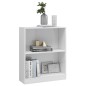 vidaXL Estantería madera contrachapada blanco brillante 60x24x74,5 cm
