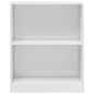 vidaXL Estantería madera contrachapada blanco brillante 60x24x74,5 cm
