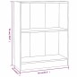 vidaXL Estantería madera contrachapada blanco brillante 60x24x74,5 cm