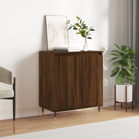 vidaXL Aparador madera contrachapada marrón roble 60x35x70 cm