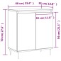vidaXL Aparador madera contrachapada marrón roble 60x35x70 cm vidaXL Aparador madera contrachapada marrón roble 60x35x70 cm