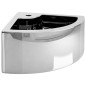 vidaXL Lavabo con rebosadero 45x32x12,5 cm cerámica plateado vidaXL Lavabo con rebosadero 45x32x12,5 cm cerámica plateado