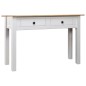 vidaXL Mesa consola madera maciza pino Panamá blanco 110x40x72cm