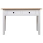 vidaXL Mesa consola madera maciza pino Panamá blanco 110x40x72cm