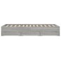 vidaXL Cama con cajones madera ingeniería gris Sonoma 120x200 cm vidaXL Cama con cajones madera ingeniería gris Sonoma 120x200 cm