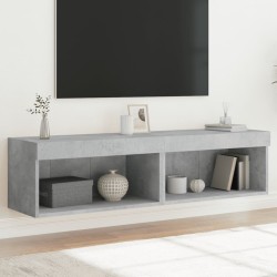 vidaXL Muebles para TV con luces LED 2 uds gris hormigón 60x30x30 cm