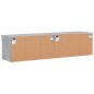vidaXL Muebles para TV con luces LED 2 uds gris hormigón 60x30x30 cm