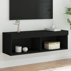 vidaXL Mueble para TV con luces LED negro 100x30x30 cm