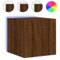 vidaXL Mueble de TV de pared con luces LED roble marrón 30,5x35x30 cm vidaXL Mueble de TV de pared con luces LED roble marrón 30,5x35x30 cm