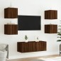 vidaXL Mueble de TV de pared con luces LED roble marrón 30,5x35x30 cm vidaXL Mueble de TV de pared con luces LED roble marrón 30,5x35x30 cm