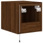 vidaXL Mueble de TV de pared con luces LED roble marrón 30,5x35x30 cm vidaXL Mueble de TV de pared con luces LED roble marrón 30,5x35x30 cm