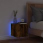 vidaXL Mueble de TV de pared con luces LED roble ahumado 30,5x35x30 cm