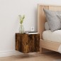vidaXL Mueble de TV de pared con luces LED roble ahumado 30,5x35x30 cm