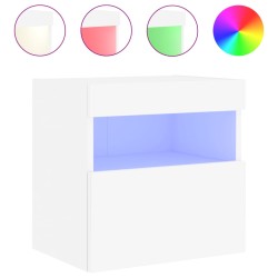 vidaXL Mueble de TV de pared con luces LED blanco 40x30x40 cm