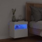 vidaXL Mueble de TV de pared con luces LED blanco 40x30x40 cm