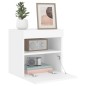 vidaXL Mueble de TV de pared con luces LED blanco 40x30x40 cm
