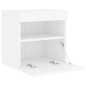vidaXL Mueble de TV de pared con luces LED blanco 40x30x40 cm