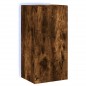 vidaXL Mueble de TV de pared con luces LED roble ahumado 30,5x35x80 cm