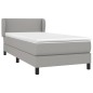 vidaXL Cama box spring con colchón tela gris claro 80x200 cm vidaXL Cama box spring con colchón tela gris claro 80x200 cm