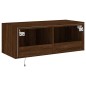 vidaXL Mueble de TV de pared con luces LED marrón roble 80x35x31 cm vidaXL Mueble de TV de pared con luces LED marrón roble 80x35x31 cm