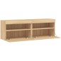 vidaXL Muebles de TV de pared luces LED 2 uds roble Sonoma 60x30x40 cm