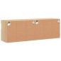 vidaXL Muebles de TV de pared luces LED 2 uds roble Sonoma 60x30x40 cm