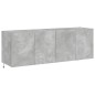 vidaXL Muebles TV de pared luces LED 2 uds gris hormigón 60x35x41 cm vidaXL Muebles TV de pared luces LED 2 uds gris hormigón 60x35x41 cm
