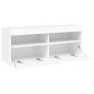 vidaXL Mueble de TV de pared con luces LED blanco 100x30x40 cm