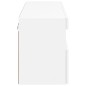 vidaXL Mueble de TV de pared con luces LED blanco 100x30x40 cm