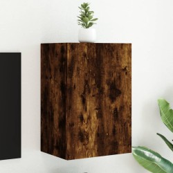 vidaXL Mueble TV de pared madera ingeniería roble ahumado 40,5x30x60cm