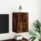 vidaXL Mueble TV de pared madera ingeniería roble ahumado 40,5x30x60cm