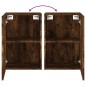 vidaXL Mueble TV de pared madera ingeniería roble ahumado 40,5x30x60cm