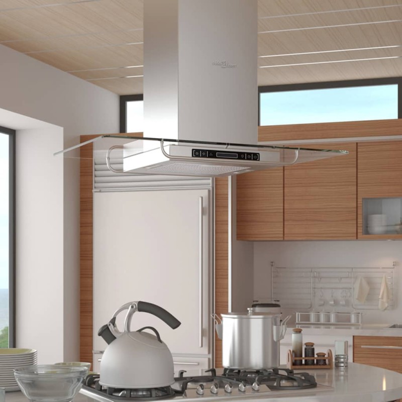 vidaXL Campana extractora para cocina isla con pantalla LCD vidaXL Campana extractora para cocina isla con pantalla LCD