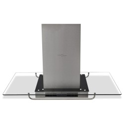 vidaXL Campana extractora para cocina isla con pantalla LCD 