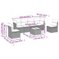 vidaXL Set de comedor de jardín 7 pzas y cojines ratán sintético negro vidaXL Set de comedor de jardín 7 pzas y cojines ratán sintético negro
