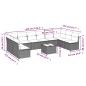 vidaXL Set de sofás de jardín 11pzas con cojines ratán sintético beige vidaXL Set de sofás de jardín 11pzas con cojines ratán sintético beige