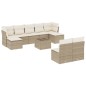vidaXL Juego de sofás jardín con cojines beige 10 pzas ratán sintético vidaXL Juego de sofás jardín con cojines beige 10 pzas ratán sintético