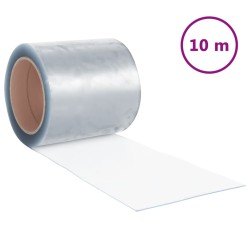 vidaXL Tira de cortina para puertas PVC transparente 200x1,6 mm 10 m
