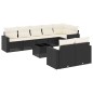 vidaXL Set de sofás de jardín 8 piezas y cojines ratán sintético negro vidaXL Set de sofás de jardín 8 piezas y cojines ratán sintético negro
