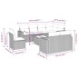 vidaXL Set de muebles de jardín 9 pzas y cojines ratán sintético gris vidaXL Set de muebles de jardín 9 pzas y cojines ratán sintético gris