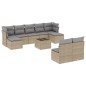 vidaXL Juego de sofás jardín con cojines beige 10 pzas ratán sintético vidaXL Juego de sofás jardín con cojines beige 10 pzas ratán sintético