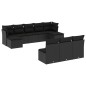 vidaXL Set de sofás de jardín 10 pzas cojines ratán sintético negro vidaXL Set de sofás de jardín 10 pzas cojines ratán sintético negro