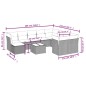vidaXL Set de sofás de jardín 11pzas con cojines ratán sintético beige vidaXL Set de sofás de jardín 11pzas con cojines ratán sintético beige