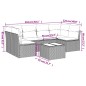 vidaXL Set sofás de jardín 7 piezas y cojines ratán sintético beige