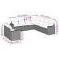 vidaXL Set de sofás de jardín 9 pzas con cojines ratán sintético beige vidaXL Set de sofás de jardín 9 pzas con cojines ratán sintético beige
