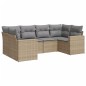 vidaXL Juego de sofás jardín con cojines 6 pzas ratán sintético beige vidaXL Juego de sofás jardín con cojines 6 pzas ratán sintético beige