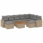 vidaXL Juego de sofás jardín con cojines beige 10 pzas ratán sintético vidaXL Juego de sofás jardín con cojines beige 10 pzas ratán sintético