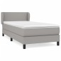 vidaXL Cama box spring con colchón tela gris claro 100x200 cm vidaXL Cama box spring con colchón tela gris claro 100x200 cm